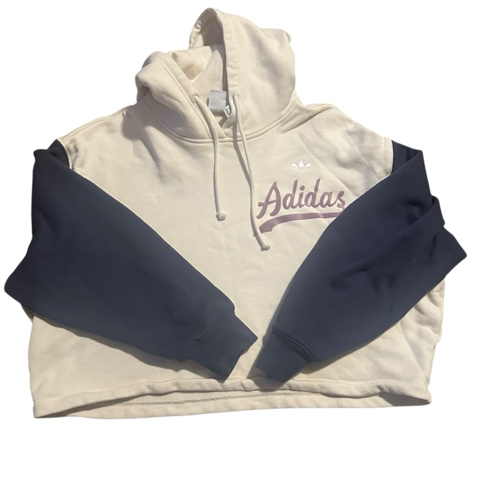 Adidas Originals Y2K Retro Streetwear Softboy Hoodie Women’s Cropped With Logo-S